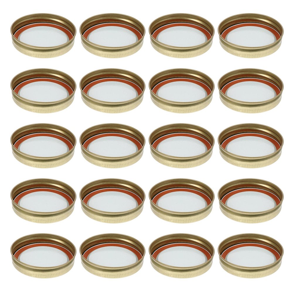 20pcs Jar Lids Sealing Lid Air Tight Household Bottle Cover Tinplate Storage s Protective Jar Cover Holder s Accessories