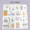 Keep Unique 20-ct 13x13 Flowers Paper Lavender Basket Luncheon Decoupage Napkins, 3-Ply Servilletas Printed Basket Cocktail Napkin for Art, Dinner and Party, Disposable Napkins Decor view 2