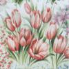Keep Unique 20-ct 13x13 Flowers Paper Red Tulip Luncheon Decoupage Napkins, 3-Ply Servilletas Printed Tulip Cocktail Napkin for Art, Dinner and Party, Disposable Napkins Decor view 1