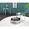 Acme Abbe End Table in Glass and Chrome view 2