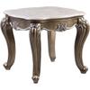 Acme Elozzol End Table in Marble & Antique Bronze Finish view 1