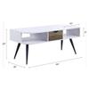 Acme Halima Wooden Coffee Table with Storage in White and Black view 3