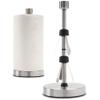 Heavy-Duty Stainless Steel Paper Towel Holder - Easy One-Handed Tear with Suction Cups - Modern Weighted Standing Countertop Dispenser for Kitchen - Holds All Paper Towel Rolls, Silver view 1