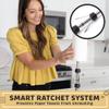 Heavy-Duty Stainless Steel Paper Towel Holder - Easy One-Handed Tear with Suction Cups - Modern Weighted Standing Countertop Dispenser for Kitchen - Holds All Paper Towel Rolls, Silver view 4