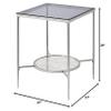 Acme Adelrik Square End Table in Glass and Chrome view 3