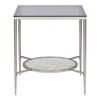Acme Adelrik Square End Table in Glass and Chrome view 4