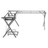 Acme Demas Glass Top Computer Desk with Computer Holder in Clear and Silver view 4