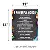 8 Powerful Words for School Kids - Motivational Poster, Thick Paper, 11" x 14" inches Inspirational Wall Art Print, Positive Quotes, Affirmation Pictures for Bedroom, Classroom, Study Room (Unframed) view 2
