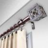 Austin 1" Single Curtain Rod 160-240 inch - Mahogany view 1