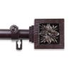 Austin 1" Single Curtain Rod 160-240 inch - Mahogany view 3