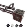 Austin 1" Double Curtain Rod 66-120 inch - Mahogany view 2