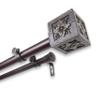 Austin 1" Double Curtain Rod 66-120 inch - Mahogany view 3