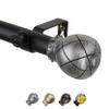 Camilla 1" Single Curtain Rod 160-240 inch - Black view 2