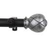 Camilla 1" Single Curtain Rod 160-240 inch - Black view 3