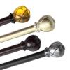 Camilla 1" Single Curtain Rod 160-240 inch - Black view 4