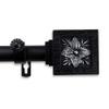 Austin 1" Single Curtain Rod 160-240 inch - Black view 3