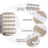ALAGEO Tan Taupe Stripe Shower Curtain for Bathroom Hotel Quality Fabric Shower Curtains,Taupe Tan Brown Stripes Decorative Bathroom Shower Curtain Set with Hooks Extra Long 72" x 84" view 4