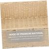 Rattan Storage Basket Countertop Rectangular Wicker Basket with Handles Book Cosmetic Sundries Holder for Home Office Blue view 4