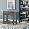 Benjara Nightstand with 1 Wooden Drawer and Grain Details, Gray view 2