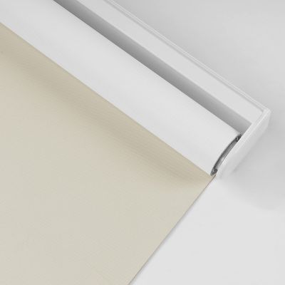 Boolegon Cordless Blackout Roller Shades,UV Protection Waterproof 100% Blackout Custom Window Blinds for Home Kitchen Bathroom Office,Easy to Install,Beige,43" W x 64" H