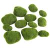 12pcs Artificial Moss Rocks, 3 Sizes Moss Stone Decorative Flocking Stone Faux Green Moss Covered Stones for Floral Arrangements, Fairy Gardens and Crafting view 1
