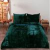 The Harry Creations 3 Pcs Set Solid Pattern Velvet Bedding Ultra Donna Crushed Luxury Boho Duvet Cover (Moss, Full 80inch x 90inch) view 1