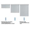 Boolegon Cordless Blackout Roller Shades,UV Protection Waterproof 100% Blackout Custom Window Blinds for Home Kitchen Bathroom Office,Easy to Install,Gray,63" W x 56" H view 4