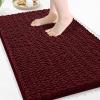 Arotive Luxury Bathroom Rugs 36x24, Extra Soft Thick Absorbent Shaggy Chenille Bath Rugs, Non-Slip Machine Wash Dry, Bath Mats for Bathroom Floor, Tub and Shower, Home Decor Accessories, Burgundy view 1