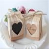 Worldoor Rustic Candy Boxes,100pcs Wedding Favor Boxes,Love Kraft Bonbonniere Paper Gift Boxes with Burlap Jute Twine for Bridal Shower Wedding Birthday Party Rustic Wedding Christmas Decorations view 4