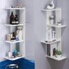 Bookcases Punch-Free Triangle Bookshelf, Bathroom Shelf, Wall-Mounted Floating Shelf, Corner, Easy Assembly view 4
