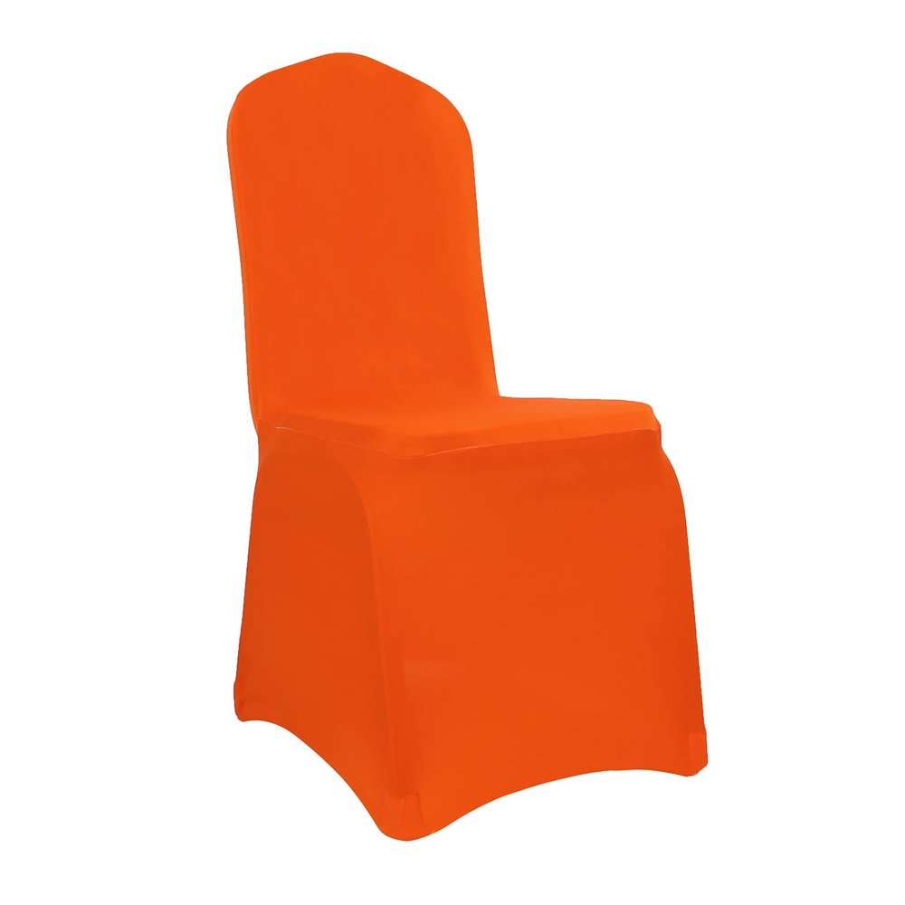 Dimatic 20 PCS Orange Spandex Chair Covers Dining Room Stretch Chair Covers Protector for Living Room Banquet Wedding Party Dining Decoration (Orange)