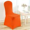 Dimatic 20 PCS Orange Spandex Chair Covers Dining Room Stretch Chair Covers Protector for Living Room Banquet Wedding Party Dining Decoration (Orange) view 2