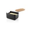 EVA SOLO | Nordic Kitchen Butter Dish | Black with oak lid | For standard butter packs | Stylish and modern design | Danish Design & Functionality view 1