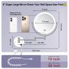 Benbilry 9" Large Size Wall Mounted Lighted Makeup Vanity Mirror, 1X/10X Magnifying 2-Sided AC Plug-in Powered Bathroom Mirror, 360 Swivel 13 Inch Extendable Arm, Chrome view 2