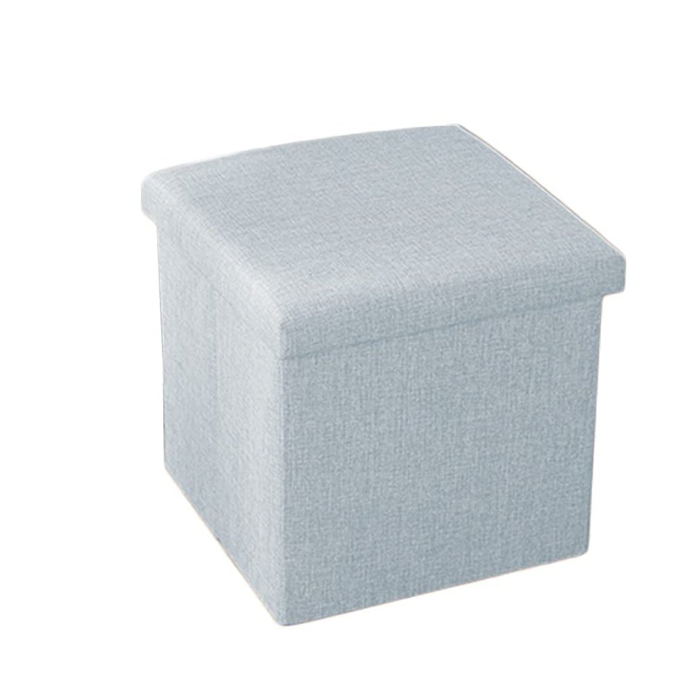 Storage Ottoman Cube Foldable Storage Boxes Footrest Step Stool, Padded Seat Storage Ottoman Cube Ottomans with Lid, Footstool Rest Padded Seat for Bedroom for Dorm Living Room