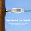 NUOBESTY Clothesline Tightener Metal Rope Tensioner with Spring Ball Bearing for Adjustable Clothes Drying Line Household Laundry Tool 3.15X1.38X0.98 Inch view 3