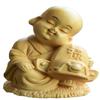 5PCS Natural Boxwood Hand Carved Sets 5 Fu Kid Statue Sets view 4
