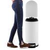 happimess HPM1010C Roland 10.6-Gallon Step-Open Trash Can with Soft-Close Lid, Modern, Minimalistic, Fingerprint Proof for Home, Kitchen, Laundry Room, Office, Bedroom, Bathroom, White view 3