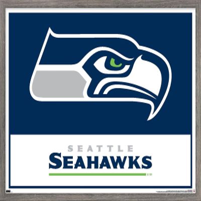NFL Seattle Seahawks - Logo 21 Wall Poster, 34L" x 22.4W", Barnwood Framed Version