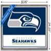 NFL Seattle Seahawks - Logo 21 Wall Poster, 34L" x 22.4W", Barnwood Framed Version view 3