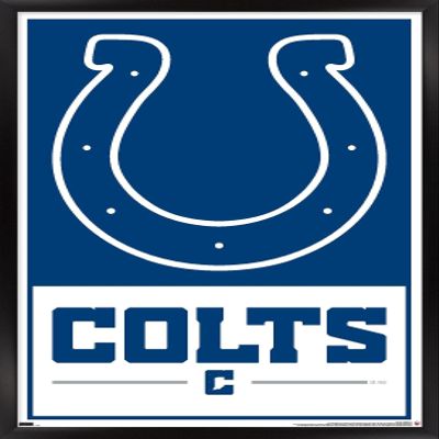 NFL Indianapolis Colts - Logo 21 Wall Poster, 22.4L" x 14.7W", Black Framed Version