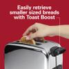 Hamilton Beach Retro Toaster with Wide Slots, Sure-Toast Technology, Bagel & Defrost Settings, Auto Boost to Lift Smaller Breads, 2 Slice, Polished Stainless Steel (22782) view 3