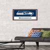 NFL Seattle Seahawks - Logo 21 Wall Poster, 22.4L" x 14.7W", Mahogany Framed Version view 2