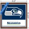 NFL Seattle Seahawks - Logo 21 Wall Poster, 22.4L" x 14.7W", Mahogany Framed Version view 3