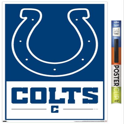 NFL Indianapolis Colts - Logo 21 Wall Poster, 34L" x 22.4W", Premium Poster & Clip Bundle