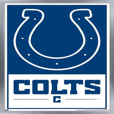 NFL Indianapolis Colts - Logo 21 Wall Poster, 22.4L" x 14.7W", Silver Framed Version