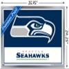 NFL Seattle Seahawks - Logo 21 Wall Poster, 34L" x 22.4W", Silver Framed Version view 3