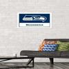 NFL Seattle Seahawks - Logo 21 Wall Poster, 22.4L" x 14.7W", White Framed Version view 2