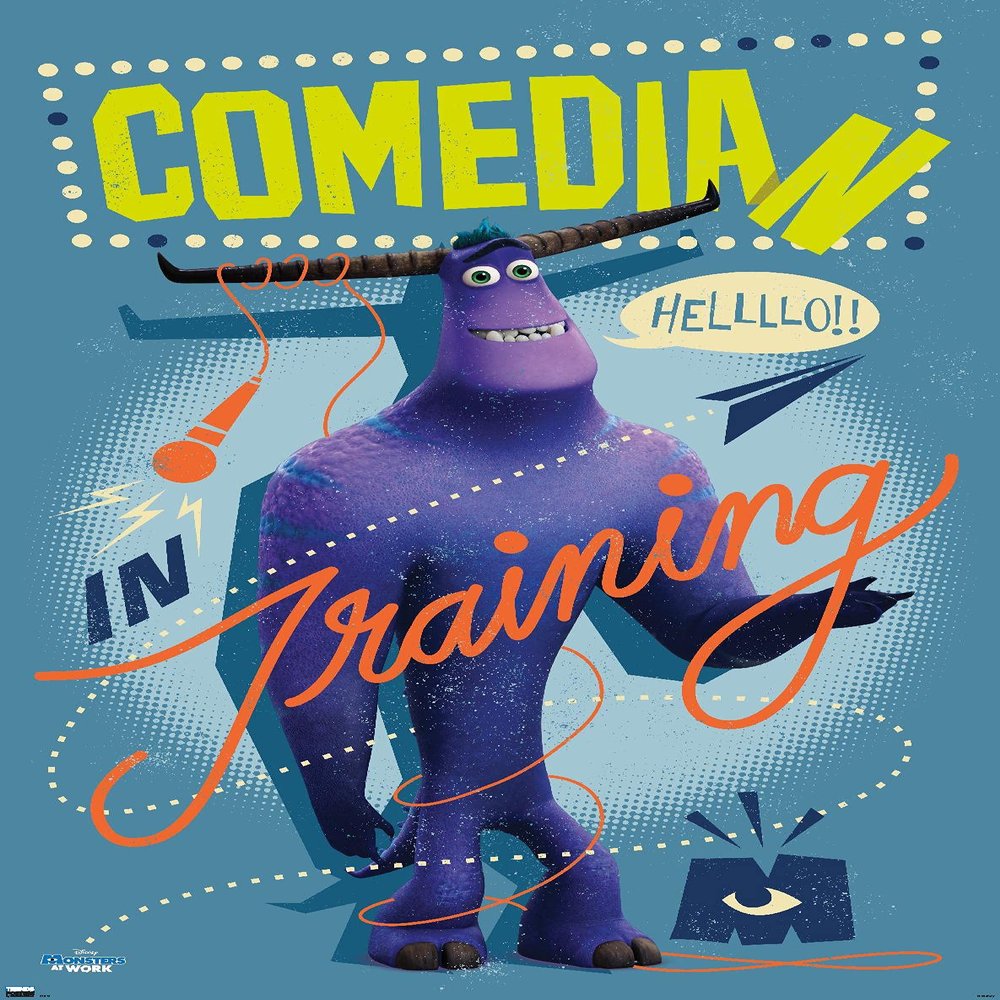 Disney Monsters at Work - Comedian Wall Poster, 34L x 22.4W, Premium Unframed Version