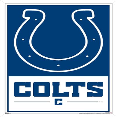 NFL Indianapolis Colts - Logo 21 Wall Poster, 22.4L" x 14.7W", White Framed Version